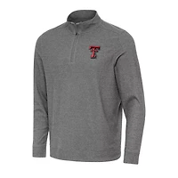 Antigua Heather Texas Tech Raiders Subtle Quarter-Zip Sweatshirt