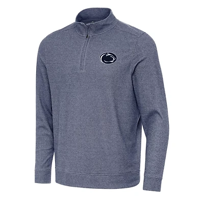 Antigua Heather Penn State Nittany Lions Subtle Quarter-Zip Sweatshirt