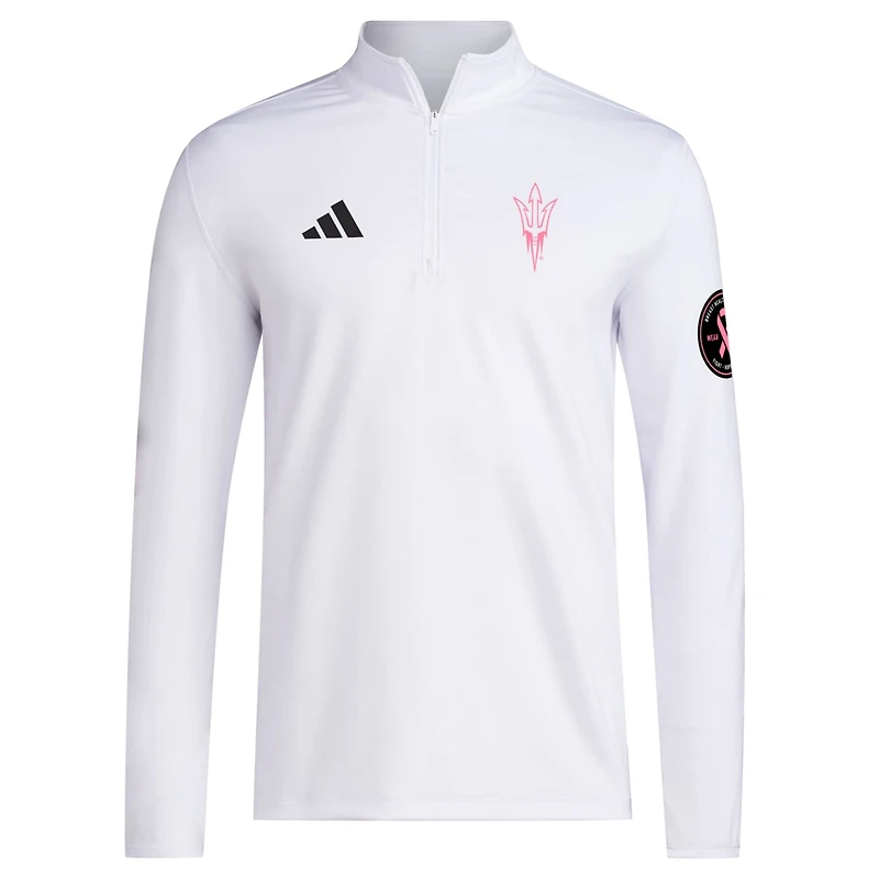 adidas Arizona State Sun Devils Wear Pink Quarter-Zip Pullover