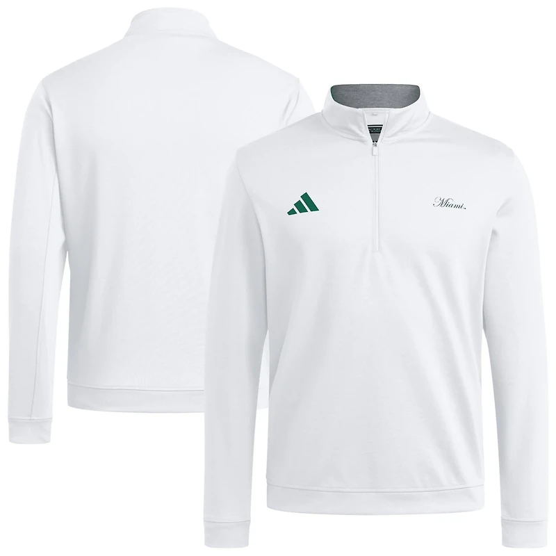 adidas Miami Hurricanes Elevated Quarter-Zip Jacket
