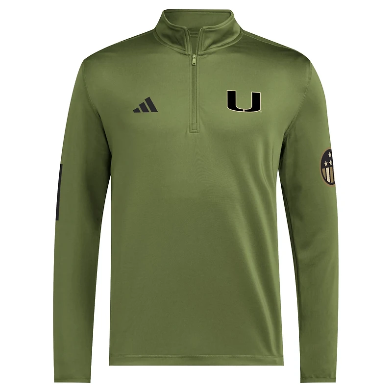 adidas Miami Hurricanes Half-Zip Golf Jacket