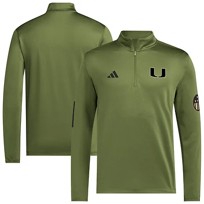 adidas Miami Hurricanes Half-Zip Golf Jacket