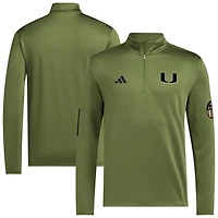 adidas Miami Hurricanes Half-Zip Golf Jacket