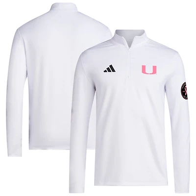 adidas Miami Hurricanes Wear Pink Quarter-Zip Pullover