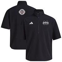 adidas Mississippi State Bulldogs 2024 Half-Zip Short Sleeve Training Jacket