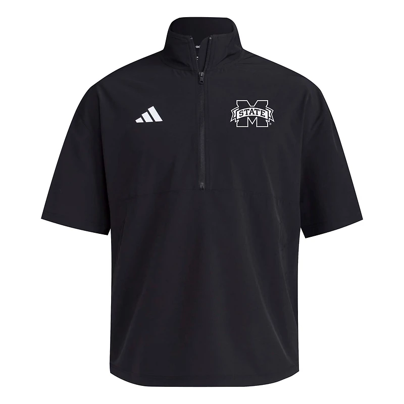 adidas Mississippi State Bulldogs 2024 Half-Zip Short Sleeve Training Jacket