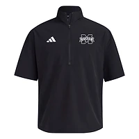 adidas Mississippi State Bulldogs 2024 Half-Zip Short Sleeve Training Jacket