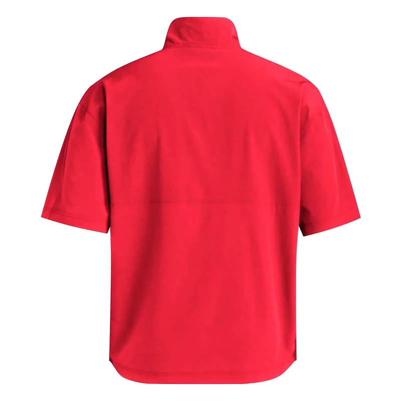adidas Nebraska Huskers Woven Quarter-Zip Short Sleeve Pullover
