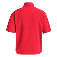 adidas Nebraska Huskers Woven Quarter-Zip Short Sleeve Pullover