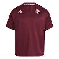 adidas Texas AM Aggies Dugout Coaches Adizero Notch Neck Pullover Top