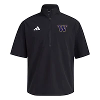 adidas Washington Huskies 2024 Half-Zip Short Sleeve Training Jacket