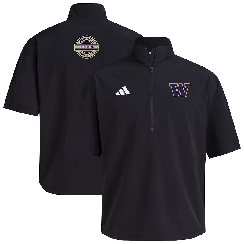 adidas Washington Huskies 2024 Half-Zip Short Sleeve Training Jacket