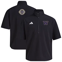 adidas Washington Huskies 2024 Half-Zip Short Sleeve Training Jacket