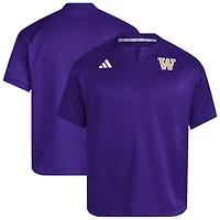 adidas Washington Huskies Dugout Coaches Adizero Notch Neck Pullover Top