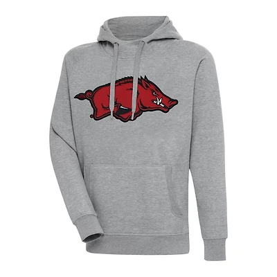 Antigua Arkansas Razorbacks Big  Tall Victory Raglan Pullover Hoodie