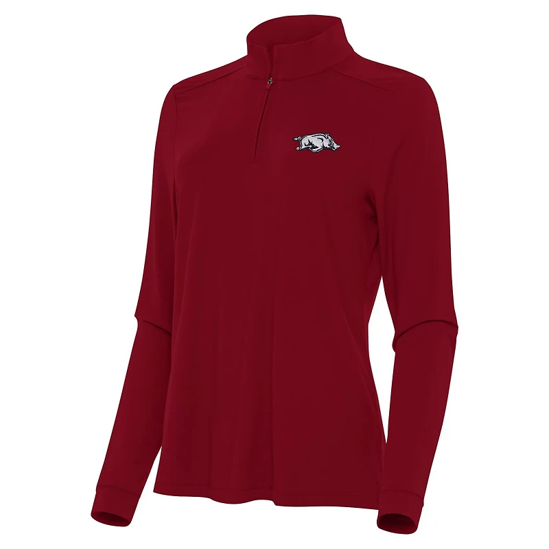 Antigua Arkansas Razorbacks Intent Quarter-Zip Top