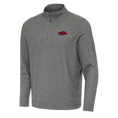 Antigua Arkansas Razorbacks Subtle Quarter-Zip Sweatshirt