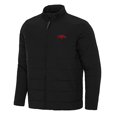 Antigua Arkansas Razorbacks Swelter Full-Zip Puffer Jacket