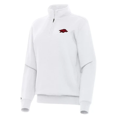 Antigua Arkansas Razorbacks Victory Quarter-Zip Sweatshirt