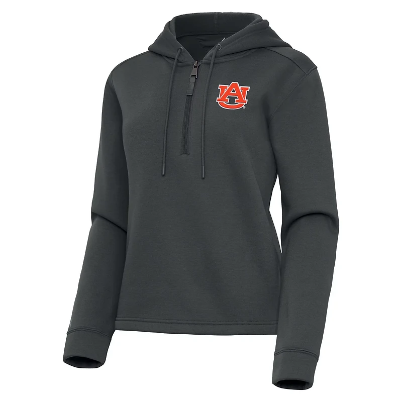 Antigua Auburn Tigers Contemporary Quarter-Zip Hoodie