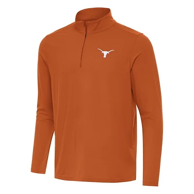 Antigua Burnt Texas Longhorns Intent Quarter-Zip Top