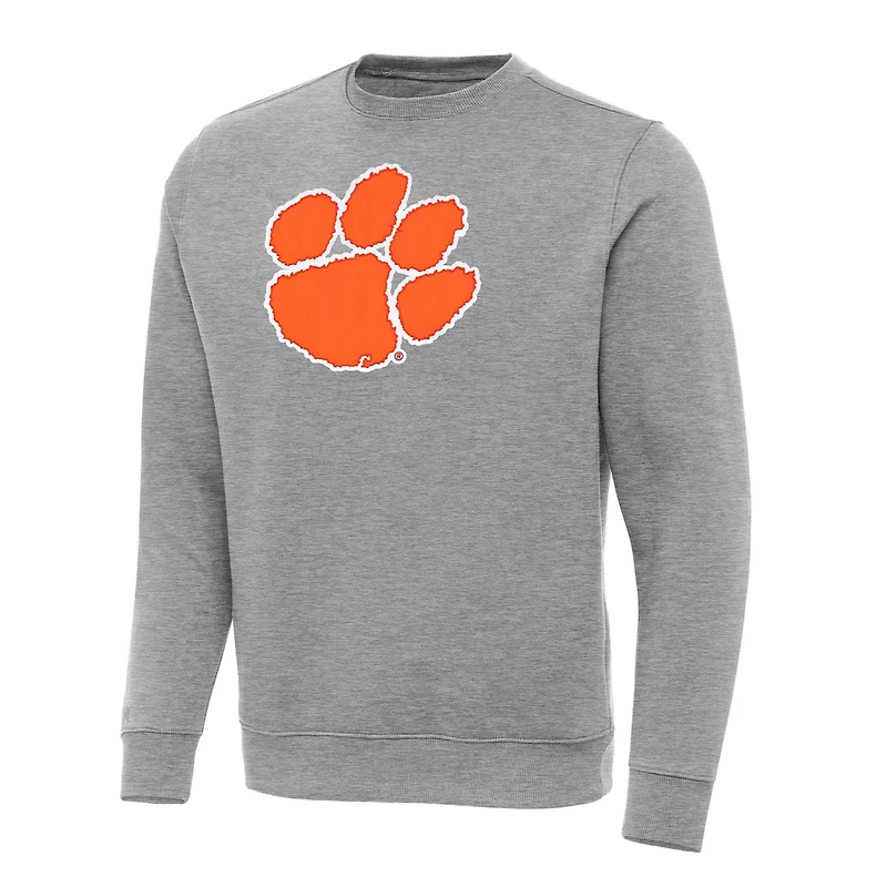Antigua Clemson Tigers Big  Tall Victory Crewneck Pullover Sweatshirt