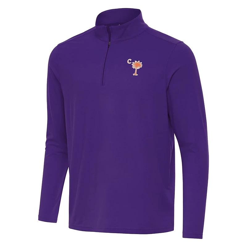 Antigua Clemson Tigers Palmetto Series Intent Quarter-Zip Pullover