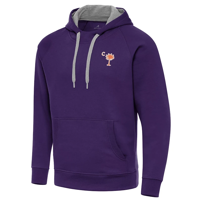 Antigua Clemson Tigers Palmetto Series Victory Pullover Hoodie
