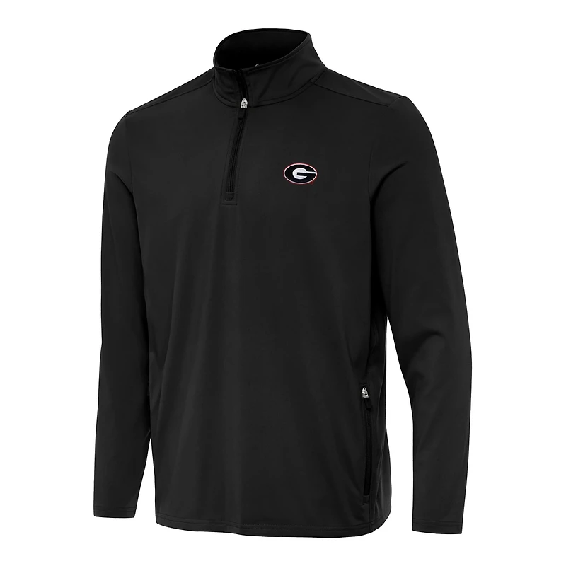 Antigua Georgia Bulldogs Perilous Quarter-Zip Pullover Top