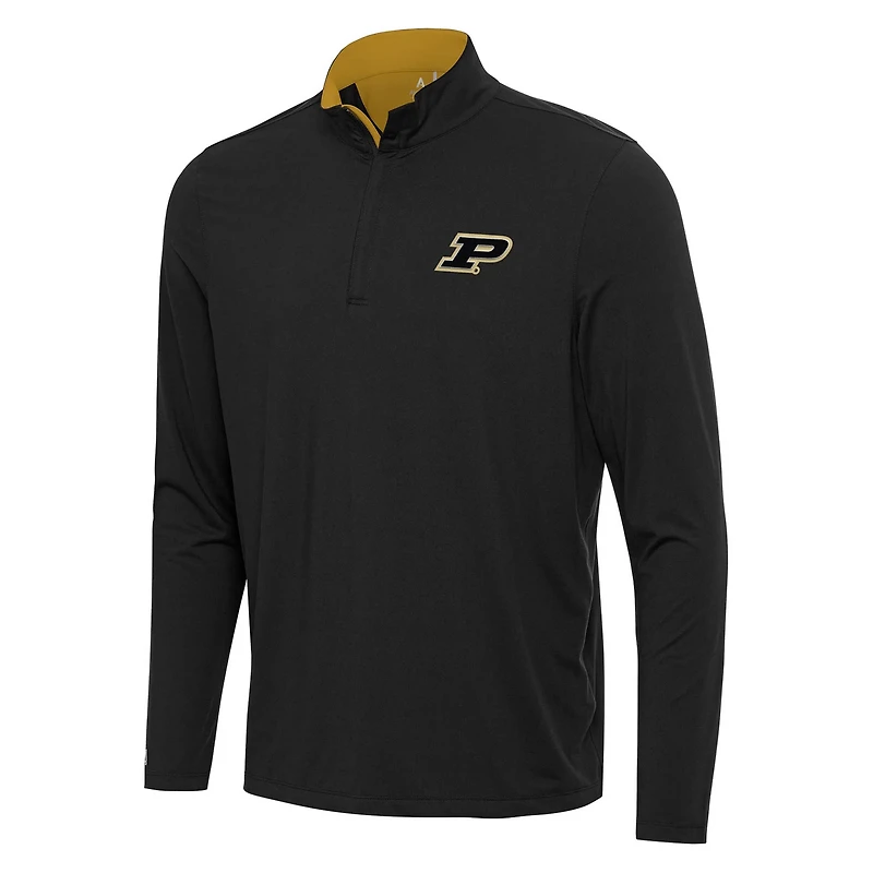 Antigua Gold Purdue Boilermakers Content Quarter-Zip Pullover Top