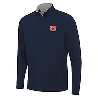Antigua Gray Auburn Tigers Content Quarter-Zip Pullover Top