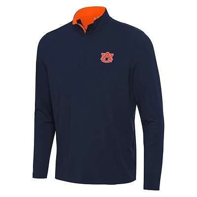 Antigua Gray Auburn Tigers Content Quarter-Zip Pullover Top