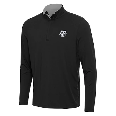 Antigua Gray Texas AM Aggies Content Quarter-Zip Pullover Top