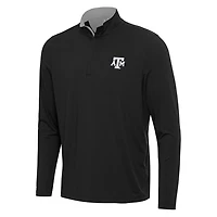 Antigua Gray Texas AM Aggies Content Quarter-Zip Pullover Top