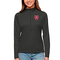 Antigua Harvard Crimson Tribute Quarter-Zip Pullover Top