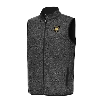 Antigua Heather Army Knights Fortune Full-Zip Vest