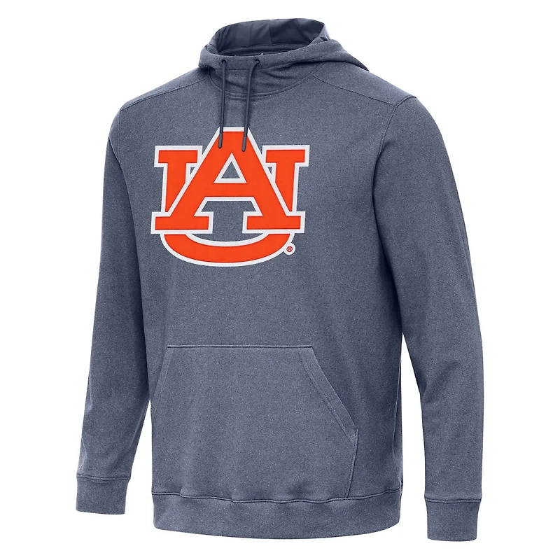 Antigua Heather Auburn Tigers Cloud Pullover Hoodie
