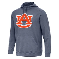 Antigua Heather Auburn Tigers Cloud Pullover Hoodie