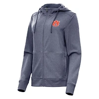 Antigua Heather Auburn Tigers Seeker Full-Zip Hoodie