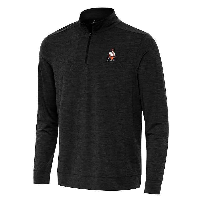 Antigua Heather Clemson Tigers Golfer Bright Quarter-Zip Top