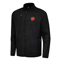 Antigua Heather Clemson Tigers Hold-Up Full-Zip Tri-Blend Jacket