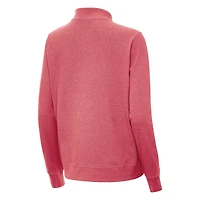 Antigua Heather Crimson Indiana Hoosiers Crush Quarter-Zip Jacket