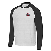 Antigua Heather Gray Ohio State Buckeyes Urgent Pullover Hoodie