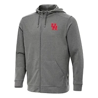 Antigua Heather Houston Cougars Effortless Full-Zip Hoodie Jacket