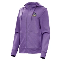 Antigua Heather James Madison Dukes Seeker Full-Zip Hoodie