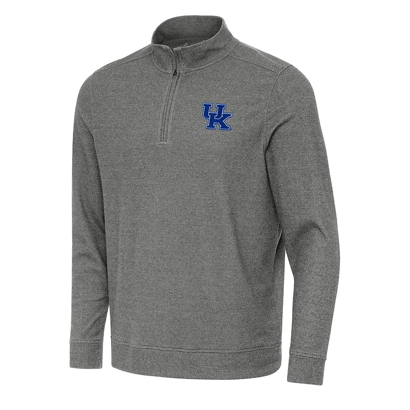 Antigua Heather Kentucky Wildcats Subtle Quarter-Zip Sweatshirt