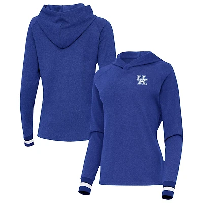 Antigua Heather Kentucky Wildcats Trek Pullover Hoodie