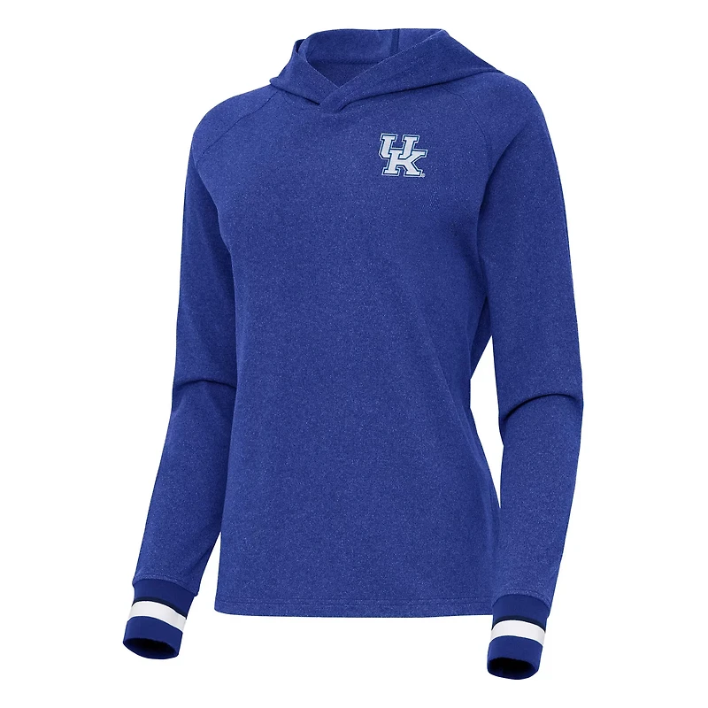 Antigua Heather Kentucky Wildcats Trek Pullover Hoodie