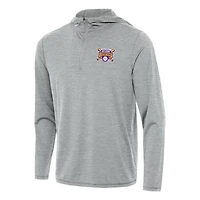 Antigua Heather LSU Tigers 2025 NCAA Baseball College World Series National Champions Tidy Quarter-Zip Hoodie