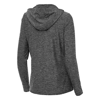 Antigua Heather Ohio State Buckeyes Daybreak Quarter-Zip Hoodie